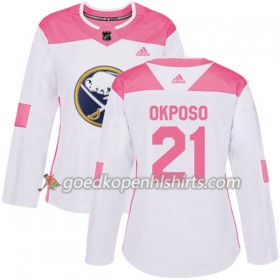 Buffalo Sabres Kyle Okposo 21 Adidas 2017-2018 Wit Oranje Fashion Authentic Shirt - Dames